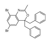 4,4-dibenzyl-6,8-dibromo-2-methyl-3,1-benzoxazine结构式