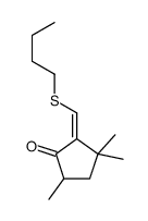 2-(butylsulfanylmethylidene)-3,3,5-trimethylcyclopentan-1-one结构式