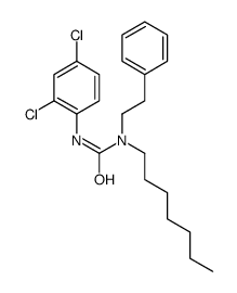 3-(2,4-dichlorophenyl)-1-heptyl-1-(2-phenylethyl)urea结构式