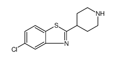 Benzothiazole, 5-chloro-2-(4-piperidinyl) Structure
