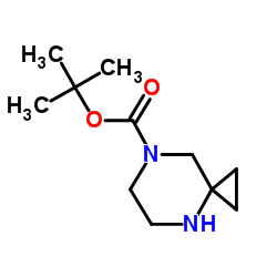 4,7-Diazaspiro[2.5]octane-7-carboxylic acid tert-butyl ester Structure