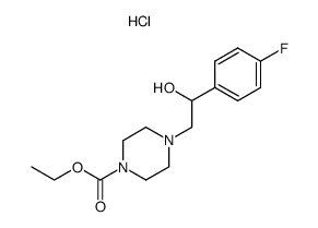 ethyl 4-[2-(4-fluorophenyl)-2-hydroxyethyl]piperazine-1-carboxylate hydrochloride Structure