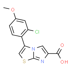 3-(2-CHLORO-4-METHOXYPHENYL)-2-METHYLIMIDAZO[2,1-B]THIAZOLE-6-CARBOXYLIC ACID结构式