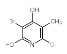 5-Bromo-2-chloro-4,6-dihydroxy-3-methylpyridine structure