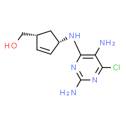(1S-cis)-(+/-)-4-[(2,5-Diamino-6-chloro-4-pyrimidinyl)amino]-2-cyclopentene-1-Methanol structure