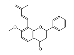 7-methoxy-8-[(1E)-3-methylbuta-1,3-dienyl]-2-phenyl-2,3-dihydrochromen-4-one结构式