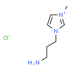 1-(3-Aminopropyl)-3-methyl-1H-imidazol-3-ium chloride结构式