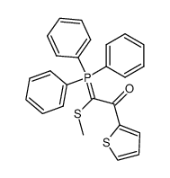 2-(methylthio)-1-(thiophen-2-yl)-2-(triphenyl-5-phosphanylidene)ethan-1-one Structure