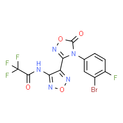 N-(4-(4-(3-溴-4-氟苯基)-5-氧代-4,5-二氢-1,2,4-噁二唑-3-基)-1,2,5-噁二唑-3-基)-2,2,2-三氟乙酰胺结构式
