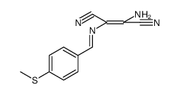 2-Butenedinitrile, 2-amino-3-[[[4-(methylthio)phenyl]methylene]amino] Structure