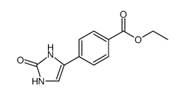 Benzoic acid, 4-(2,3-dihydro-2-oxo-1H-imidazol-4-yl)-, ethyl ester Structure