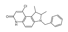 (+/-)-9-chloro-1,2-dimethyl-3-phenylmethyl-1,2,3,6-tetrahydro-pyrrolo[3,2-f]quinolin-7-one Structure