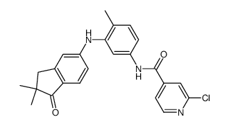 2-Chloro-N-[3-(2,2-dimethyl-1-oxoindan-5-ylamino)-4-methylphenyl]isonicotinamide Structure