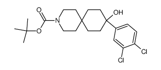 9-(3,4-dichloro-phenyl)-9-hydroxy-3-aza-spiro[5.5]undecane-3-carboxylic acid tert-butyl ester结构式