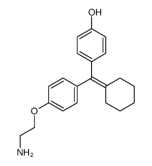 4-[[4-(2-aminoethoxy)phenyl]-cyclohexylidenemethyl]phenol Structure