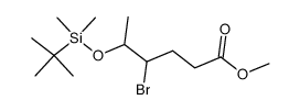 methyl 4-bromo-5-(tert-butyl-dimethyl-silanyloxy)hexanoate结构式