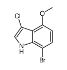 7-bromo-3-chloro-4-methoxy-1H-indole结构式