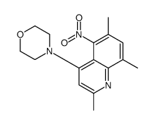 4-(2,6,8-trimethyl-5-nitroquinolin-4-yl)morpholine结构式