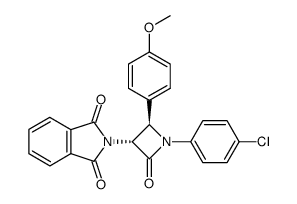 trans-3-phthalimido-1-(4-chlorophenyl)-4-(4-methoxyphenyl)azetidin-2-one Structure