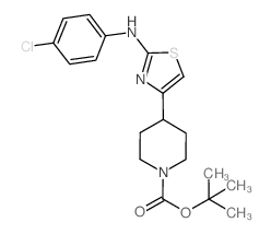 tert-butyl 4-(2-((4-chlorophenyl)amino)thiazol-4-yl)piperidine-1-carboxylate Structure