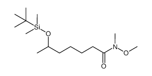 6-(tert-butyl-dimethyl-silanyloxy)-heptanoic acid methoxy-methyl-amide结构式