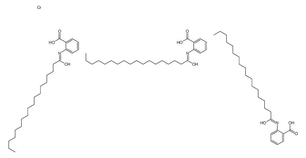 tris[(1-oxooctadecyl)anthranilato-O1,O2]chromium structure