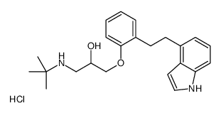 1-(tert-butylamino)-3-[2-[2-(1H-indol-4-yl)ethyl]phenoxy]propan-2-ol,hydrochloride结构式