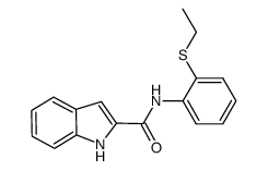 N-[2-(ethylthio)phenyl]-1H-indole-2-carboxamide结构式