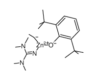 [Zn(1,1,3,3-tetramethylguanidine)(Et)(OC6H3(CMe3)2-2,6)]结构式