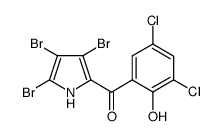 3,4,5-tribromo-3',5'-dichloro-2-(2'-hydroxybenzoyl)pyrrole Structure