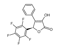 (R)-3-hydroxy-5-(perfluorophenyl)-4-phenylfuran-2(5H)-one结构式