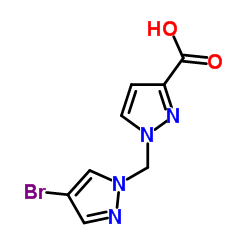 1-(4-BROMO-PYRAZOL-1-YLMETHYL)-1 H-PYRAZOLE-3-CARBOXYLIC ACID Structure