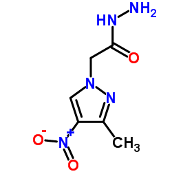 (3-METHYL-4-NITRO-PYRAZOL-1-YL)-ACETIC ACID HYDRAZIDE结构式