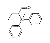 (Z)-2-(diphenylmethyl-silyl)-but-2-enal Structure
