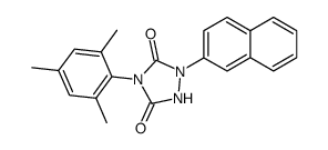 1-naphthalen-2-yl-4-(2,4,6-trimethyl-phenyl)-[1,2,4]triazolidine-3,5-dione结构式