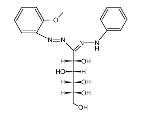 5-Phenyl-1-<2-methoxy-phenyl>-3-D-gluco-formazan Structure