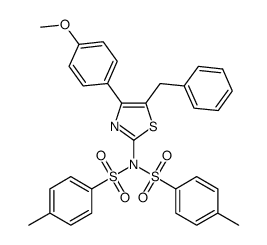 N-[5-benzyl-4-(4-methoxy-phenyl)-thiazol-2-yl]-N-p-tolylsulfonyl-p-tolylsulfonamide Structure
