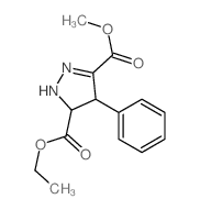1H-Pyrazole-3,5-dicarboxylicacid, 4,5-dihydro-4-phenyl-, 5-ethyl 3-methyl ester Structure