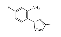 5-Fluoro-2-(4-methyl-1H-pyrazol-1-yl)aniline结构式