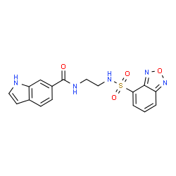 N-{2-[(2,1,3-Benzoxadiazol-4-ylsulfonyl)amino]ethyl}-1H-indole-6-carboxamide结构式