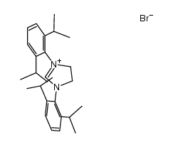 1,3-bis[2,6-bis(1-methylethyl)phenyl]-4,5-dihydro-1H-imidazolium bromide Structure