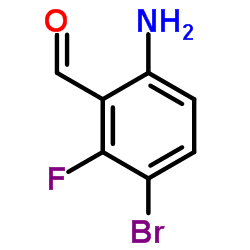 Benzaldehyde, 6-amino-3-bromo-2-fluoro- Structure