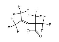 3,3-bis-trifluoromethyl-4-(2,2,2-trifluoro-1-trifluoromethyl-ethylidene)-oxetan-2-one结构式