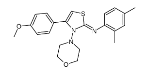 N-(2,4-dimethylphenyl)-4-(4-methoxyphenyl)-3-morpholin-4-yl-1,3-thiazol-2-imine Structure