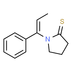 2-Pyrrolidinethione,1-(1-phenyl-1-propenyl)- (9CI)结构式