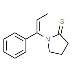 2-Pyrrolidinethione,1-(1-phenyl-1-propenyl)- (9CI) Structure