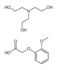 (2-Methoxy-phenoxy)-acetic acid; compound with 2-[bis-(2-hydroxy-ethyl)-amino]-ethanol Structure