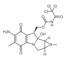 9-epi-10-O-decarbamoyl-10-O-[(trichloroacetyl)carbamoyl]mitomycin D结构式