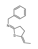 (E)-N-((E)-5-ethylidenedihydrothiophen-2(3H)-ylidene)-1-phenylmethanamine结构式