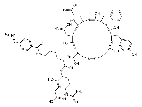vasotocin, 1-desamino-(4-azidobenzoyl)Lys(7)-Arg(8)-结构式
